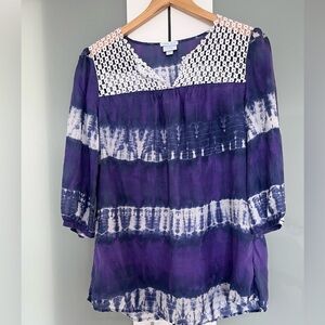 Calypso St. Barth tie dyed silk blouse